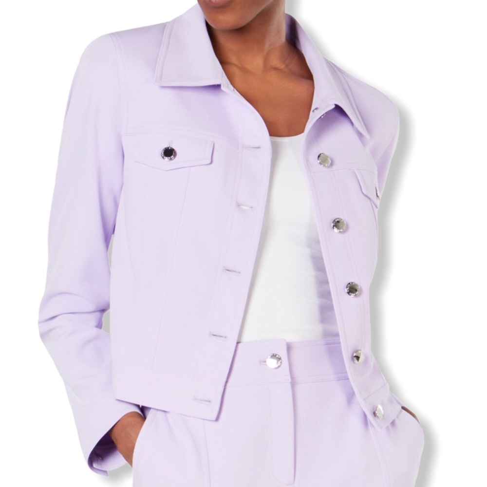 Calvin Klein Button Front Blazer Pastel Op…
